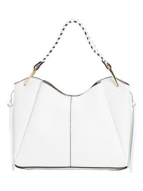 CHEVAL Made In Italy Leather Braided Handle Satchel